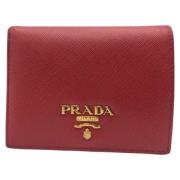 Pre-owned Leather wallets Prada Vintage , Red , Dames