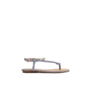 Blauwe platte zoolsandalen Kazar , Blue , Dames