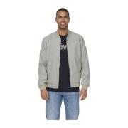 Lucas Fake Suede Bomber Jack Heren Only & Sons , Gray , Heren