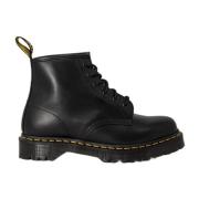 Zwarte Leren Veterschoenen Dr. Martens , Black , Heren