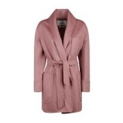 Roze Wol en Kasjmier Midi Jas Max Mara , Pink , Dames