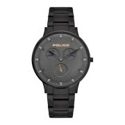 Herenhorloge Zwart Roestvrij Staal Police , Black , Heren