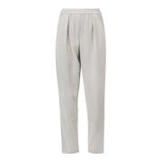 Fluweel Rechte Pijp Broek 8PM , White , Dames