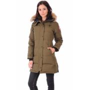 Militair Groene Shelburne Donsjas Canada Goose , Green , Dames