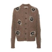 Bruine Sway Cardigan Baziszt , Brown , Heren