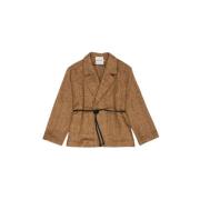 Oversized Double-Breasted Blazer The New Society , Brown , Dames