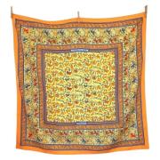 Pre-owned Canvas scarves Hermès Vintage , Multicolor , Dames