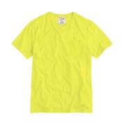 Linnen Heren T-shirt Diverse Kleuren MC2 Saint Barth , Yellow , Heren