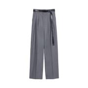 Elegante Broek voor Vrouwen Max Mara Studio , Gray , Dames