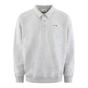 Oversized Polo Shirt Olaf Hussein , Gray , Heren