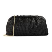 Zwarte clutch tas met gewatteerd patroon Kazar , Black , Dames