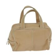 Pre-owned Leather handbags Loewe Pre-owned , Beige , Dames