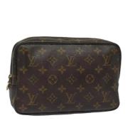 Pre-owned Canvas clutches Louis Vuitton Vintage , Brown , Dames