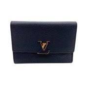 Pre-owned Leather wallets Louis Vuitton Vintage , Blue , Dames