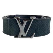 Pre-owned Leather belts Louis Vuitton Vintage , Gray , Dames