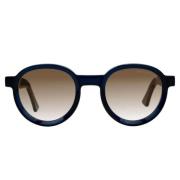 Klassiek Blauw Navy Zonnebril met Bruine Lens Cutler And Gross , Blue ...