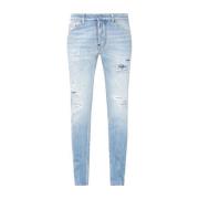 Blauwe Jeans Ss22 Katoen Samenstelling Dsquared2 , Blue , Heren