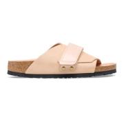 Beige Nubuck Kyoto Sandaal Damesschoenen Birkenstock , Beige , Dames