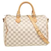 Pre-owned Coated canvas louis-vuitton-bags Louis Vuitton Vintage , Whi...