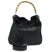 Pre-owned Leather gucci-bags Gucci Vintage , Black , Dames