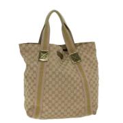 Pre-owned Canvas totes Gucci Vintage , Beige , Dames