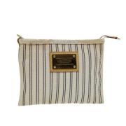 Pre-owned Canvas pouches Louis Vuitton Vintage , White , Dames