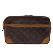 Pre-owned Canvas clutches Louis Vuitton Vintage , Brown , Dames