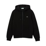 Zwarte Trui Minimalistische Sportieve Stijl Lacoste , Black , Heren