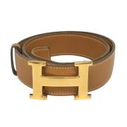 Pre-owned Leather belts Hermès Vintage , Brown , Dames