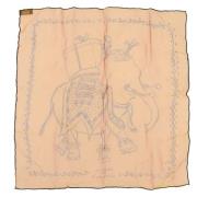 Pre-owned Canvas scarves Hermès Vintage , Beige , Dames