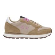 Platte Beige Schoenen Ally Solid Nylon Sun68 , Beige , Dames