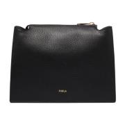 Zwarte Pebble Crossbody Tas Furla , Black , Dames