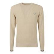 Waffle Stitch Truien Fred Perry , Beige , Heren