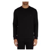 Katoenmix sweatshirt met voorlogo Emporio Armani , Black , Heren