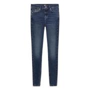 Vintage Skinny Fit Denim Jeans Tommy Hilfiger , Blue , Dames