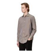 Klassieke Shirt met Puntkraag Massimo Alba , Gray , Heren