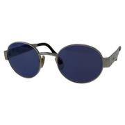 Pre-owned Metal sunglasses Chanel Vintage , Blue , Dames