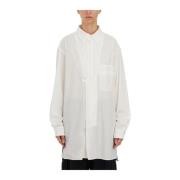 Oversized Katoenen Overhemd Y-3 , White , Heren