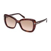 Stijlvolle zonnebril Ft1008 Tom Ford , Brown , Unisex