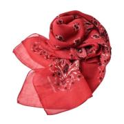 Pre-owned Canvas scarves Yves Saint Laurent Vintage , Red , Dames