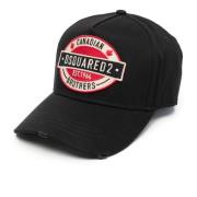 Katoenen Baseball Cap Dsquared2 , Black , Heren