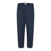 Hoge Taille Cropped Broek Midnight Marine Kaffe , Blue , Dames