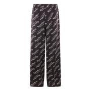 Wijde Pijp Zwarte Broek Kenzo , Black , Dames