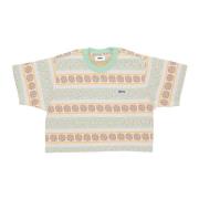 Gestreepte Crop Tee Groen Fig Multi Obey , Multicolor , Dames