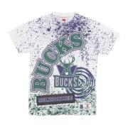 Milwaukee Bucks NBA Tee Mitchell & Ness , Multicolor , Heren