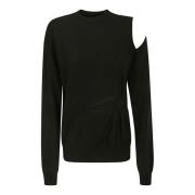 Wollen trui met schouderopening Sportmax , Black , Dames