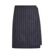 Pinstripe Omslagrok Maliparmi , Gray , Dames