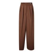 Hoge Taille Palazzo Wijde Broek Dries Van Noten , Brown , Dames