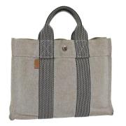 Pre-owned Canvas handbags Hermès Vintage , Gray , Dames