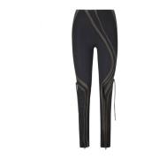 Stretchbroek met contrasterende banden Ottolinger , Black , Dames